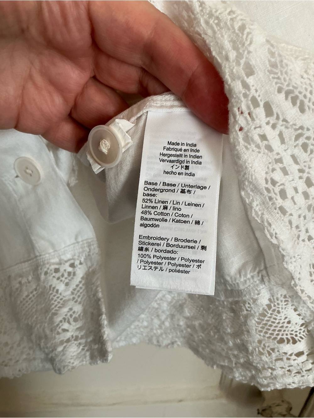 Madewell White Embroidered Cotton Button-Down Shirt - Picture 5 of 6